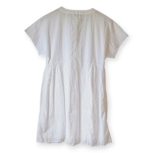 Madewell Eyelet Button-Front Mini Dress White NWT Small - Picture 6 of 15